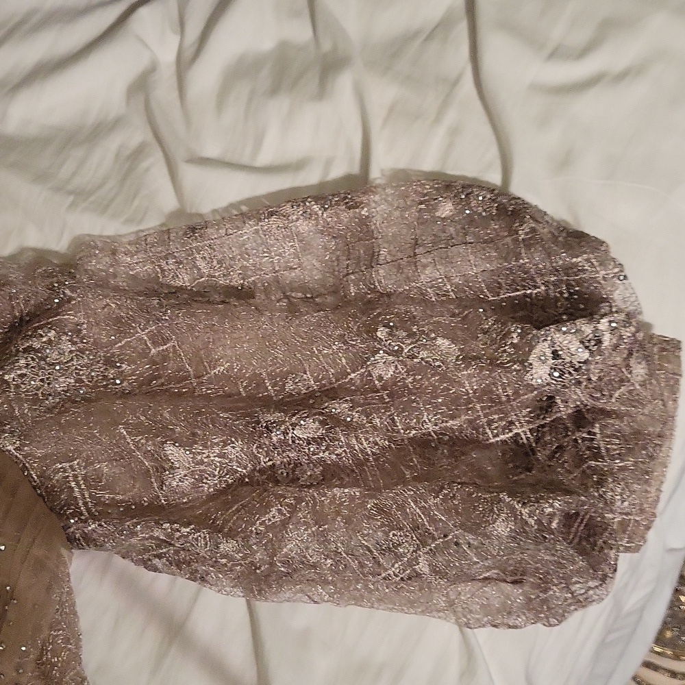 Mac duggal 20283 Grey/mocha goen 10 nwt - Picture 10 of 12